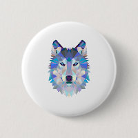 Tête de loup polygonale géométrique