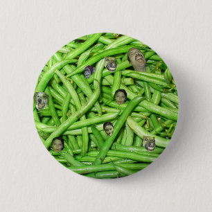 Macaron Rond 5 Cm Têtes de haricots verts !