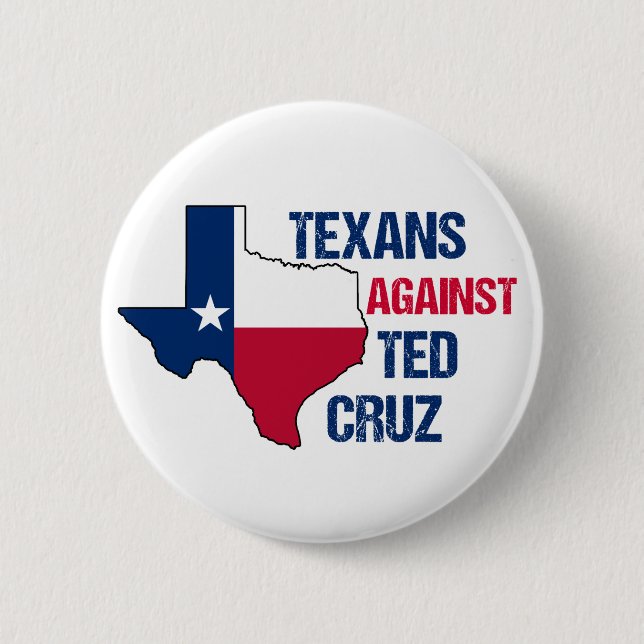 Macaron Rond 5 Cm Texans contre l'élection de Ted Cruz 2024 (Devant)