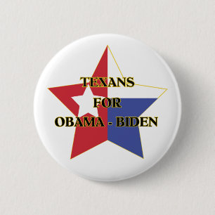 Macaron Rond 5 Cm Texans pour Obama-Biden