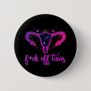 Macaron Rond 5 Cm Texas Abortion Ban Celestial Uterus protestation