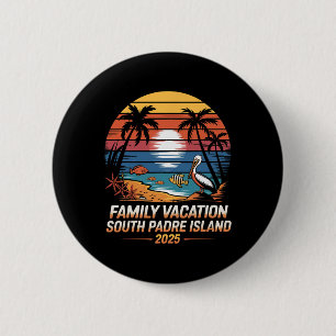 Macaron Rond 5 Cm Texas Beach Vacances Famille Vacances South Padre 
