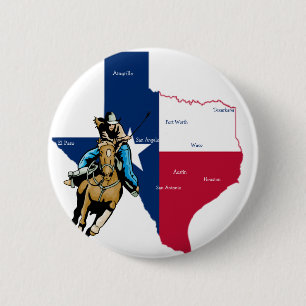Macaron Rond 5 Cm Texas Cowgirl