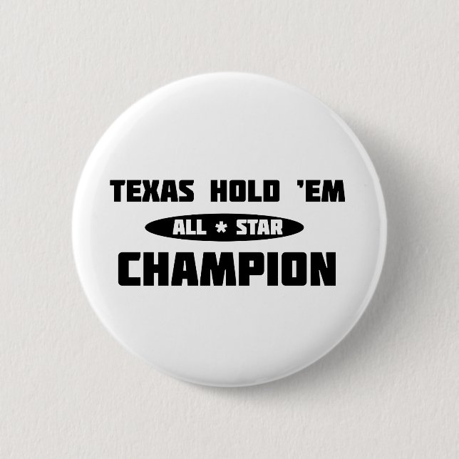 Macaron Rond 5 Cm Texas Hold 'Em Champion (Devant)