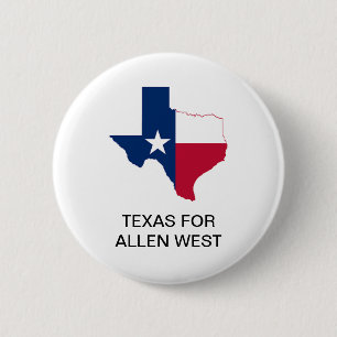Macaron Rond 5 Cm TEXAS pour ALLEN WEST GOVERNOR Button