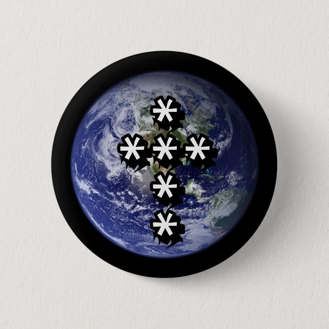 Macaron Rond 5 Cm Text Cross Button (Devant)