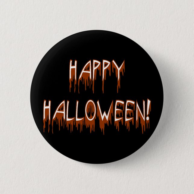 Macaron Rond 5 Cm Texte de souffrance d'Halloween (Devant)