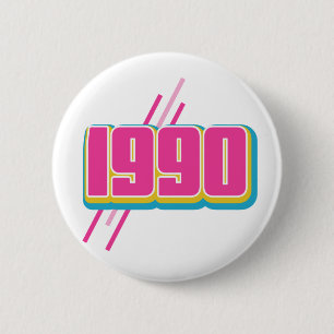 Macaron Rond 5 Cm texte de style 1990