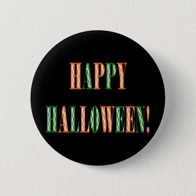 Macaron Rond 5 Cm Texte du festival d'Halloween (Devant)