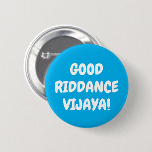 Macaron Rond 5 Cm Texte et couleurs personnalisés Bonne Riddance Vij