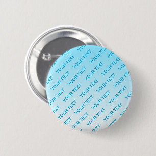 Macaron Rond 5 Cm Texte moderne répétitif personnalisable blanc & no