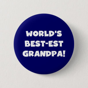 Macaron Rond 5 Cm Texte noir ou blanc de grand-papa du Meilleur-est