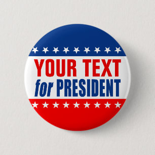Macaron Rond 5 Cm (TEXTE PERSONNALISABLE) pour le PRÉSIDENT
