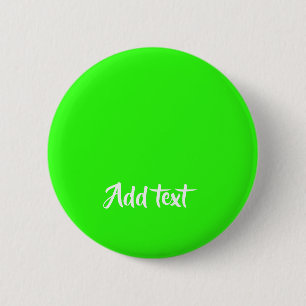 Macaron Rond 5 Cm Texte personnalisé vert clair