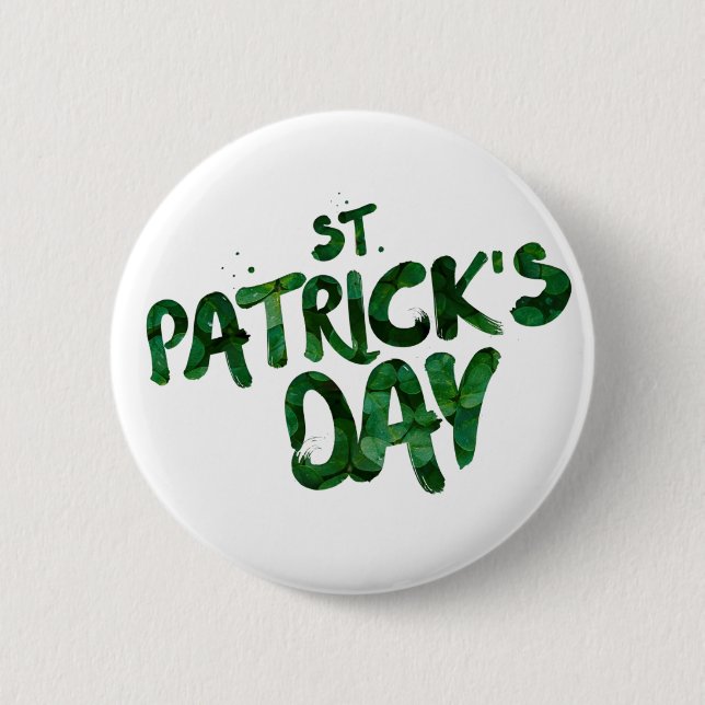 Macaron Rond 5 Cm Texte st-patrick (Devant)