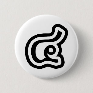 Macaron Rond 5 Cm Thaïlande Numéro 4 / Quatre / ๔ (Voir/Si) Script t