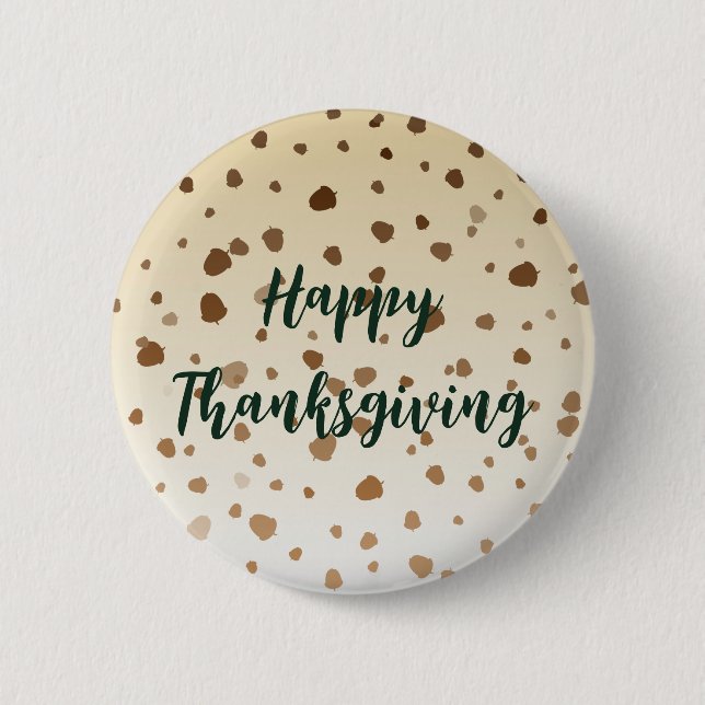 Macaron Rond 5 Cm Thanksgiving Acorns (Devant)