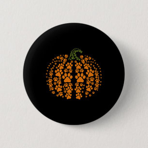 Macaron Rond 5 Cm Thanksgiving Halloween Affaire Cute Paws Pumkin Pe