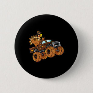 Macaron Rond 5 Cm Thanksgiving Turquie équitation Monster Truck Boys