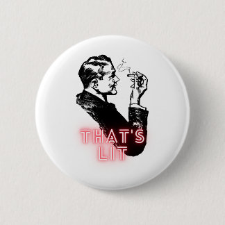 Macaron Rond 5 Cm That's lit - Vintage Smoker - Funny