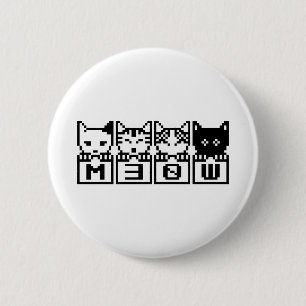 MACARON ROND 5 CM THE 8-BIT CATS M30W
