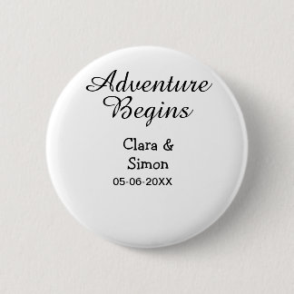Macaron Rond 5 Cm The adventure begins wedding couple name datsimple