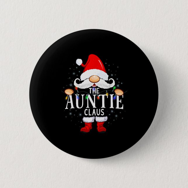 Macaron Rond 5 Cm The Auntie Claus Christmas Matching Pajama  (Devant)