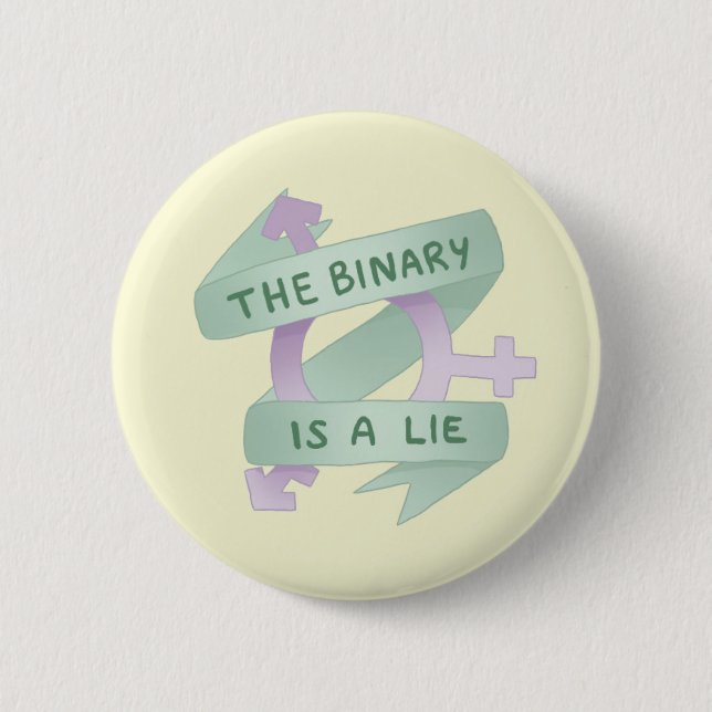 MACARON ROND 5 CM THE BINARY IS A LIE (Devant)