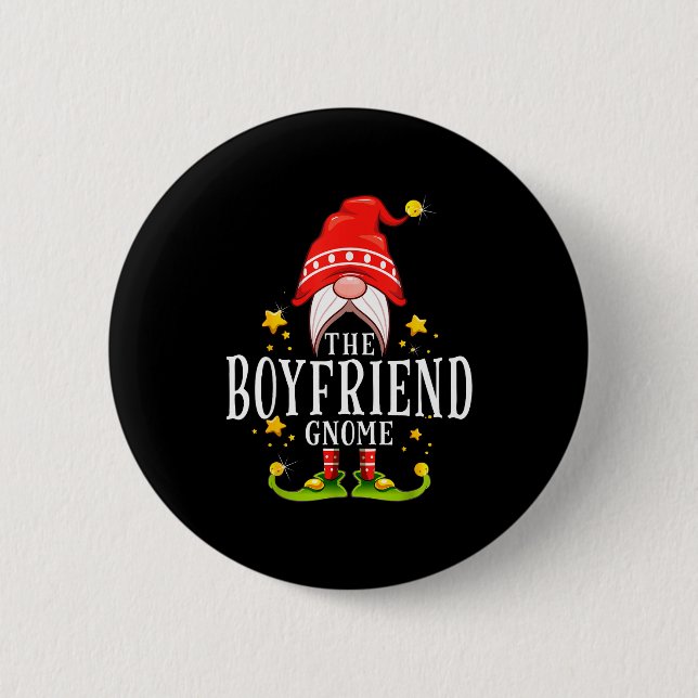 Macaron Rond 5 Cm The Boyfriend Gnome Christmas Matching  (Devant)