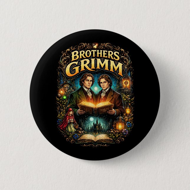 Macaron Rond 5 Cm The Brothers Grimm (Devant)