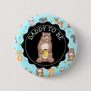 Macaron Rond 5 Cm The Dad To Be Button Woodland Creatures