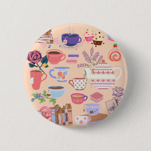 Macaron Rond 5 Cm Thé Et Livres