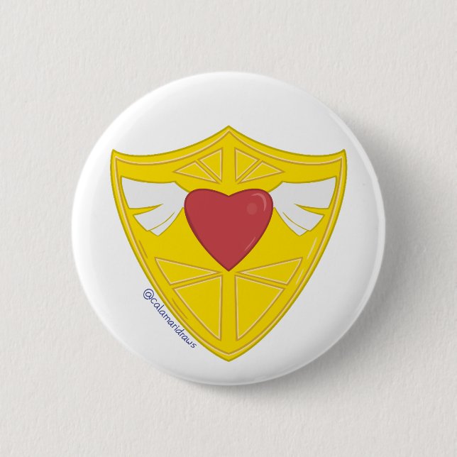 Macaron Rond 5 Cm The Heart Shield (Devant)