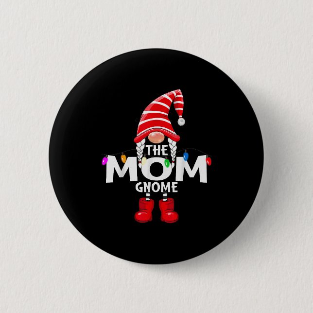 Macaron Rond 5 Cm The Mom Gnome Christmas Matching Pajama  (Devant)