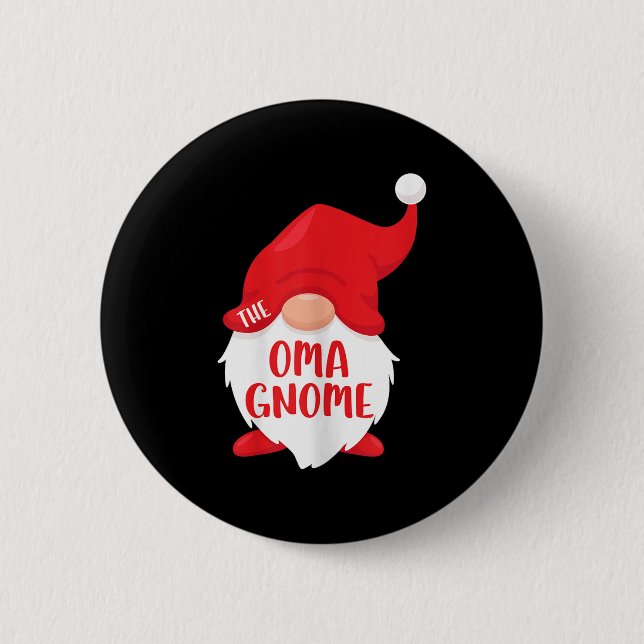 Macaron Rond 5 Cm The Oma Gnome Matching Christmas Gnome Shirt  (Devant)