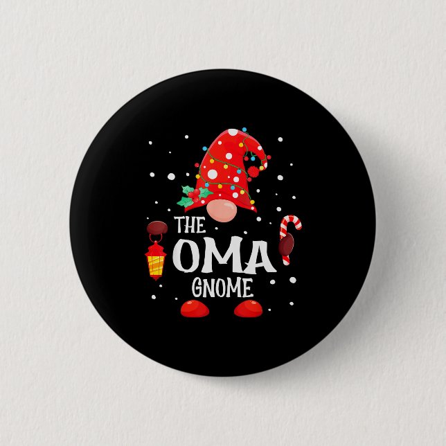 Macaron Rond 5 Cm The Oma Gnome Matching Family Christmas Gnome Paja (Devant)