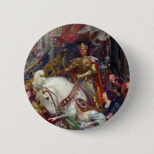 Macaron Rond 5 Cm The Two Crowns c. 1900 par Sir Frank Dicksee