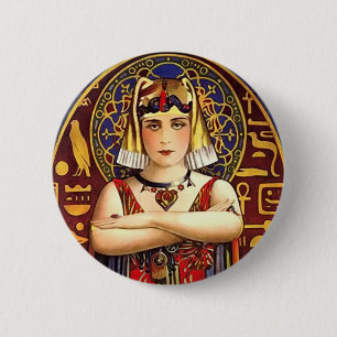 Macaron Rond 5 Cm Theda Bara comme film Vintage Cleopatra