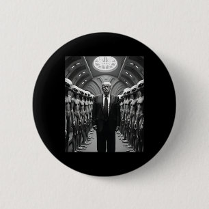 Macaron Rond 5 Cm Théorie de la conspiration de Trump avec des extra