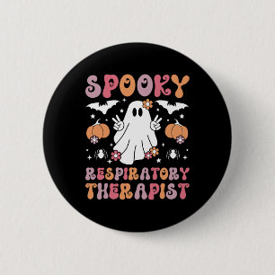 Macaron Rond 5 Cm Thérapeute respiratoire éffrayante Halloween Respi