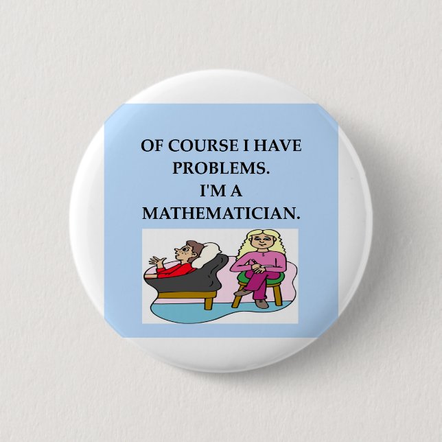 Macaron Rond 5 Cm thérapie de maths (Devant)
