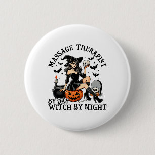 Macaron Rond 5 Cm Thérapie drôle Halloween Mage Thérapiste Par Jour 
