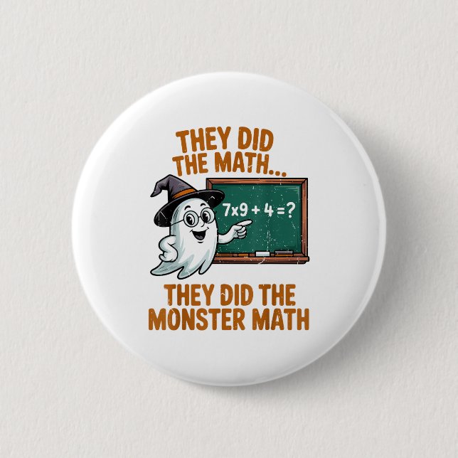 Macaron Rond 5 Cm They Did Monster Math Teacher Halloween Costume Pr (Devant)