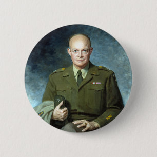 Macaron Rond 5 Cm Thomas Edgar Stephens Dwight D. Eisenhower