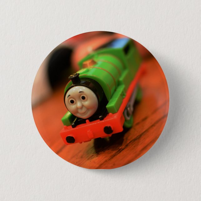 Macaron Rond 5 Cm Thomas le bouton de train (Devant)