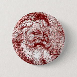 Macaron Rond 5 Cm Thomas Nast le père noël