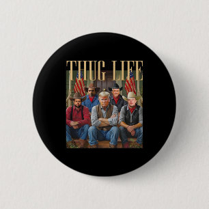 Macaron Rond 5 Cm Thug Trump Vance Kennedy Elon Pour Le Graphique De