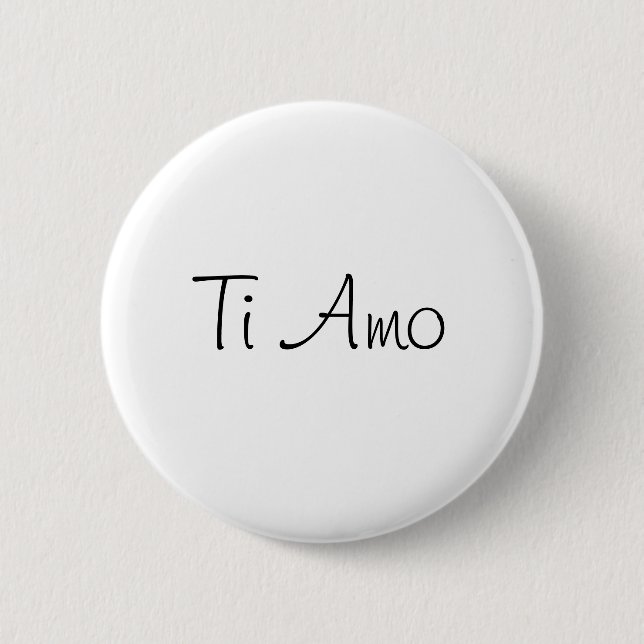 Macaron Rond 5 Cm Ti Amo/I Love You (Devant)