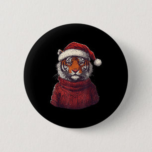 Macaron Rond 5 Cm Tiger Douleur moche Noël du Père Noël