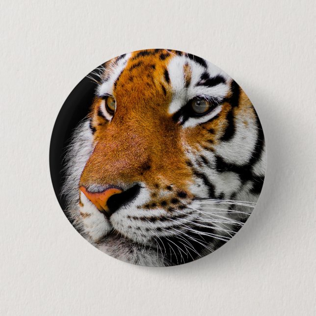 Macaron Rond 5 Cm Tigre (Devant)